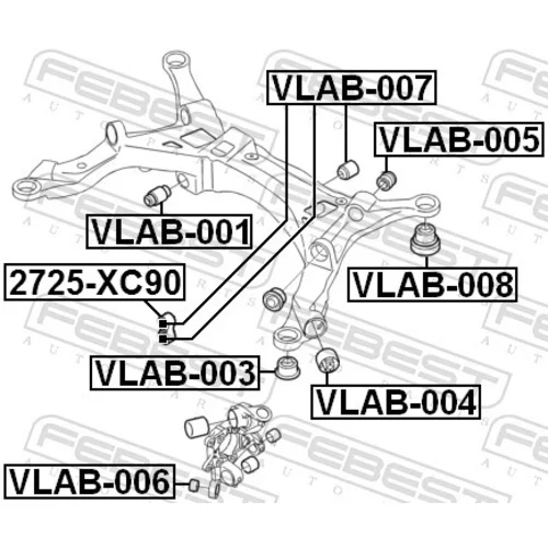 Rameno zavesenia kolies 2725-XC90 /FEBEST/ - obr. 1