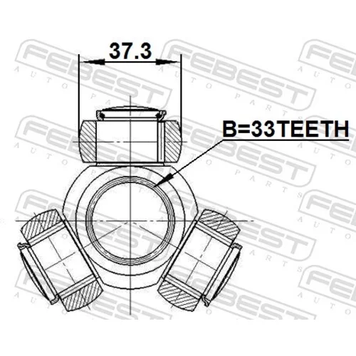 Trojkríž hnacieho hriadeľa FEBEST 3516-SX11 - obr. 1