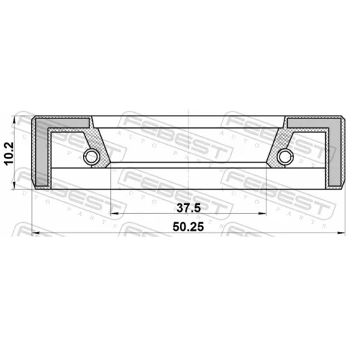 Tesniaci krúžok hriadeľa diferenciálu FEBEST 95FAY-39501012X - obr. 1