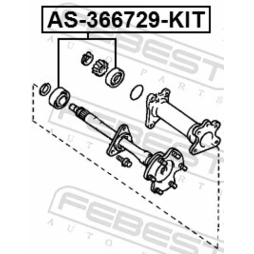 Ložisko hnacieho hriadeľa FEBEST AS-366729-KIT - obr. 1