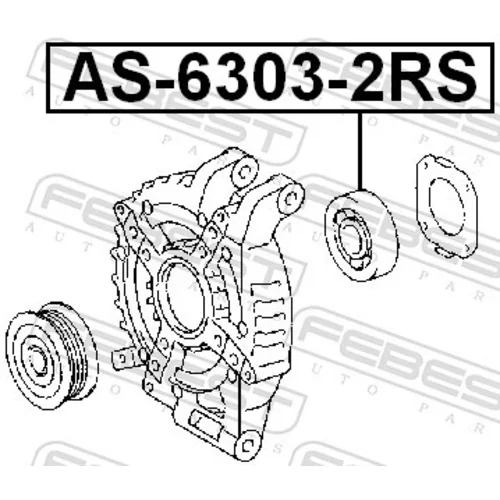 Ložisko FEBEST AS-6303-2RS - obr. 1