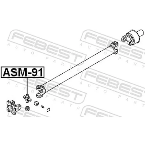 Kĺb pozdĺžneho hriadeľa FEBEST ASM-91 - obr. 1