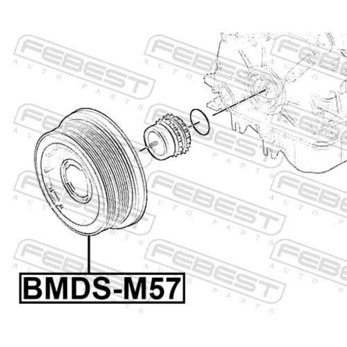 Remenica kľukového hriadeľa FEBEST BMDS-M57 - obr. 1