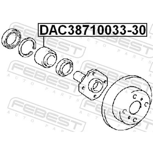 Ložisko kolesa FEBEST DAC38710033-30 - obr. 1