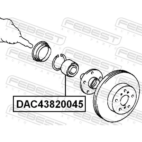 Ložisko kolesa FEBEST DAC43820045 - obr. 1