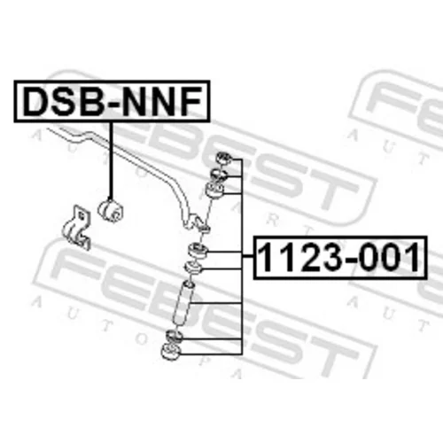 Uloženie priečneho stabilizátora FEBEST DSB-NNF - obr. 1