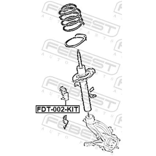 Vymedzovacia trubka pre tlmič pérovania FEBEST FDT-002-KIT - obr. 1