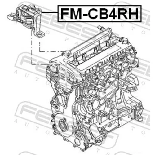 Uloženie motora FM-CB4RH /FEBEST/ - obr. 1