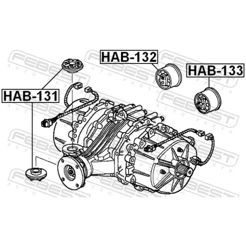 Uloženie, diferenciál FEBEST HAB-131 - obr. 1