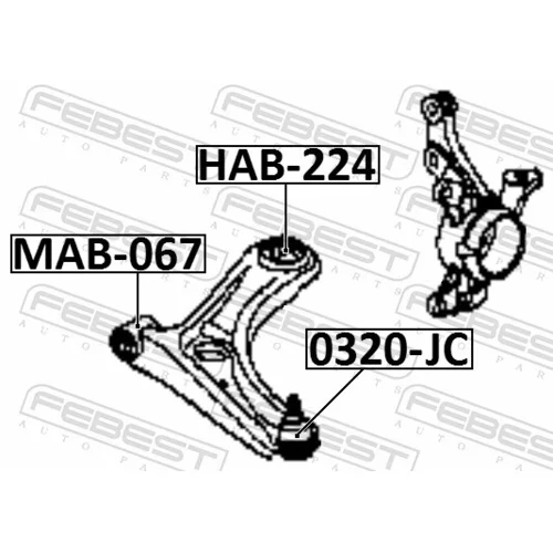 Uloženie riadenia FEBEST HAB-224 - obr. 1