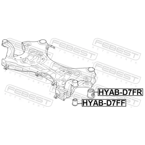 Uloženie tela nápravy FEBEST HYAB-D7FR - obr. 1