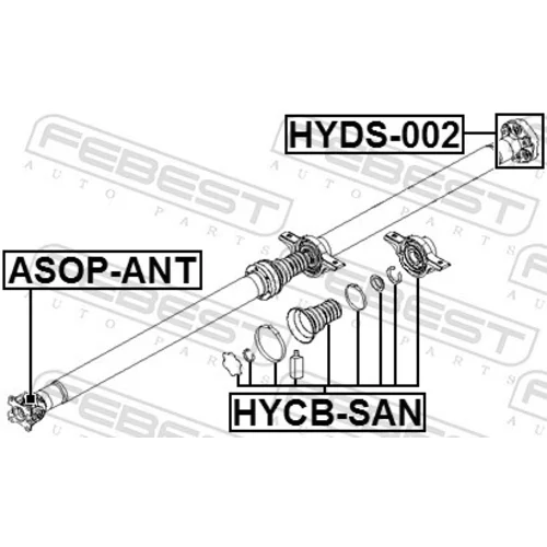 K?b, k?bový hriade? HYDS-002 /FEBEST/ - obr. 1