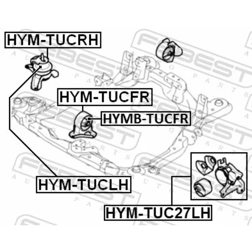 Uloženie motora FEBEST HYM-TUC27LH - obr. 1