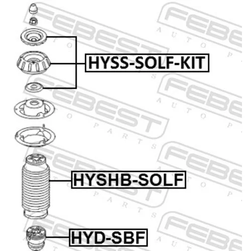 Opravná sada horného uloženia tlmiča HYSS-SOLF-KIT /FEBEST/ - obr. 1