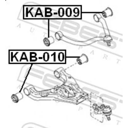 Uloženie riadenia FEBEST KAB-010 - obr. 1