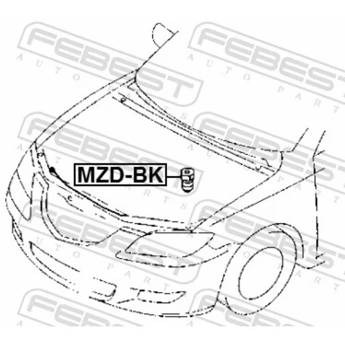 Doraz kapoty motora MZD-BK /FEBEST/ - obr. 1