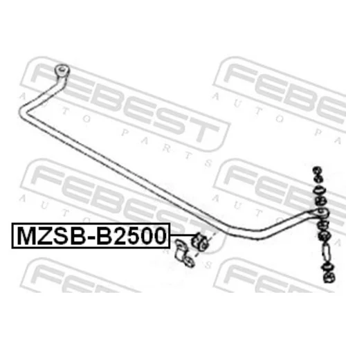 Uloženie priečneho stabilizátora FEBEST MZSB-B2500 - obr. 1