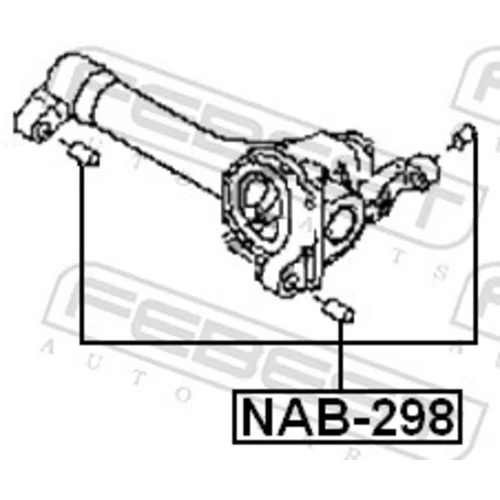 Uloženie, diferenciál FEBEST NAB-298 - obr. 1