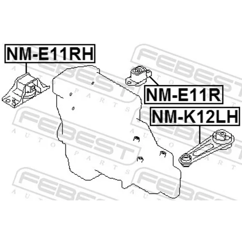 Uloženie motora FEBEST NM-E11RH - obr. 1