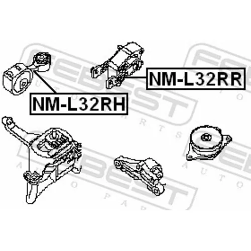 Uloženie motora FEBEST NM-L32RH - obr. 1