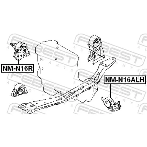 Uloženie motora FEBEST NM-N16ALH - obr. 1