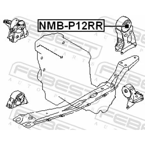 Uloženie motora FEBEST NMB-P12RR - obr. 1