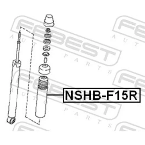 Ochranný kryt/manžeta tlmiča pérovania FEBEST NSHB-F15R - obr. 1