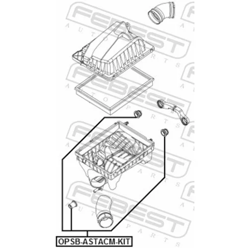 Držiak obalu vzduchového filtra OPSB-ASTACM-KIT /FEBEST/ - obr. 1