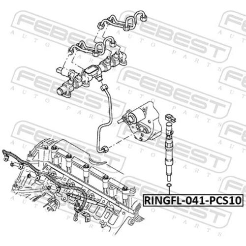Tesniaci krúžok vstrekovacieho ventilu FEBEST RINGFL-041-PCS10 - obr. 1
