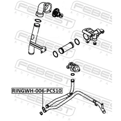 Tesnenie príruby chladenia FEBEST RINGWH-006-PCS10 - obr. 1