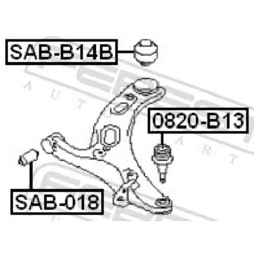 Uloženie riadenia FEBEST SAB-B14B - obr. 1