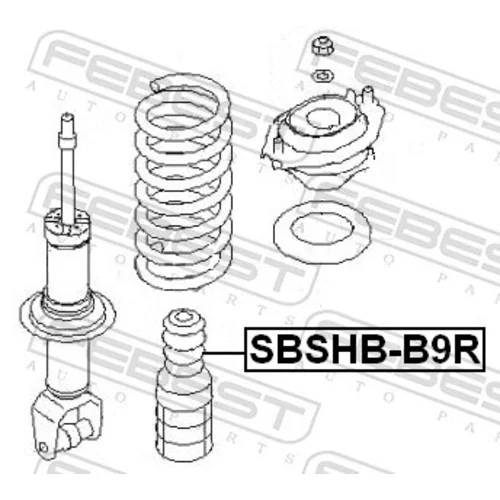 Ochranný kryt/manžeta tlmiča pérovania FEBEST SBSHB-B9R - obr. 1