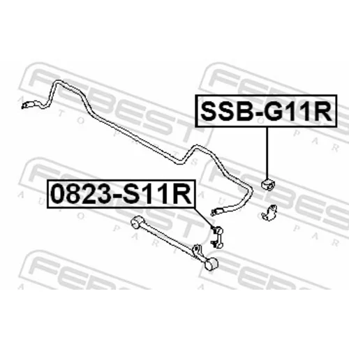 Uloženie priečneho stabilizátora FEBEST SSB-G11R - obr. 1