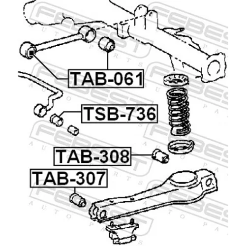 Uloženie riadenia FEBEST TAB-061 - obr. 1