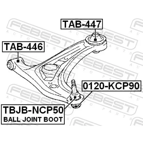 Uloženie riadenia FEBEST TAB-446 - obr. 1