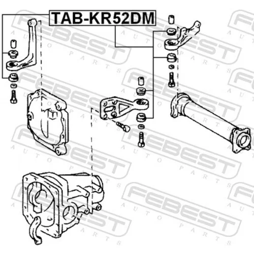 Uloženie, diferenciál FEBEST TAB-KR52DM - obr. 1