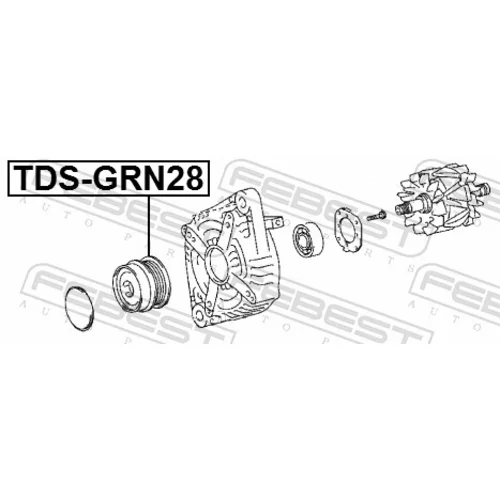 Remenica alternátora TDS-GRN28 /FEBEST/ - obr. 1