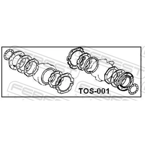 Opravná sada čapu nápravy FEBEST TOS-001 - obr. 1