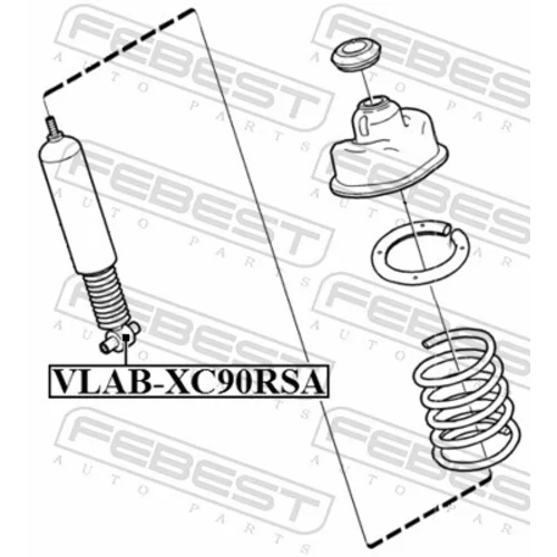 Puzdro, tlmič FEBEST VLAB-XC90RSA - obr. 1