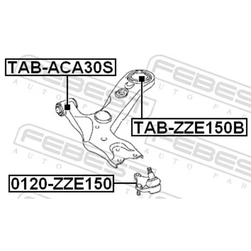 Zvislý/nosný čap FEBEST 0120-ZZE150 - obr. 1