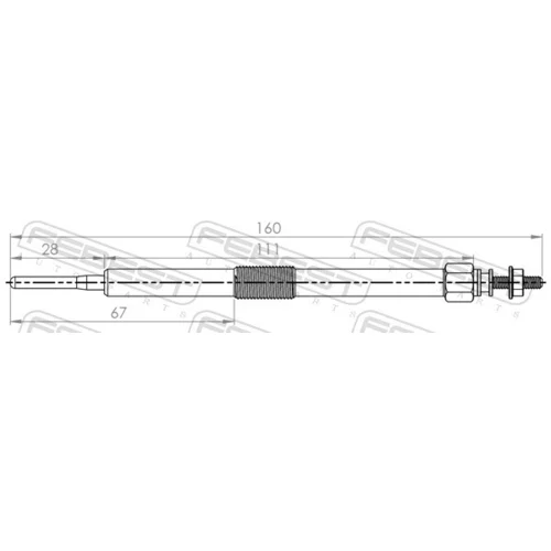 Žeraviaca sviečka FEBEST 01642-007 - obr. 1