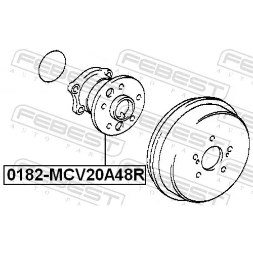 Náboj kolesa 0182-MCV20A48R /FEBEST/ - obr. 1