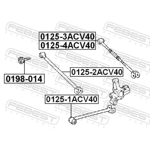 Skrutka pre nastavenie odklonu kolesa FEBEST 0198-014 - obr. 1