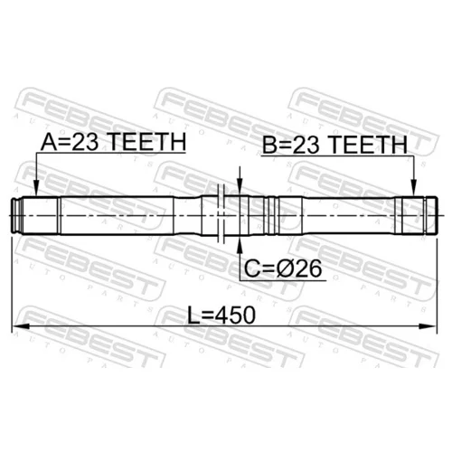 Hnací hriadeľ FEBEST 0212-QG16LH - obr. 1