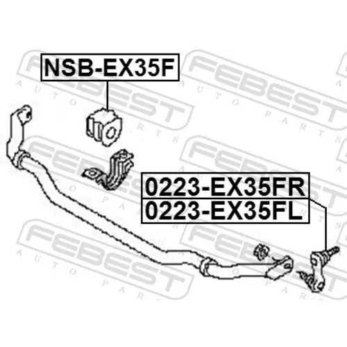 Tyč/Vzpera stabilizátora 0223-EX35FL /FEBEST/ - obr. 1