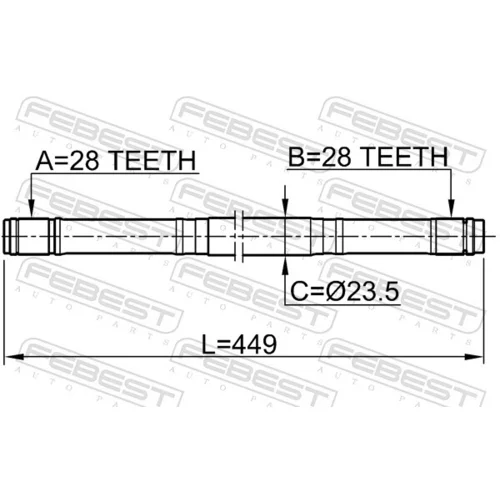 Hnací hriadeľ FEBEST 0312-EK3RH - obr. 1