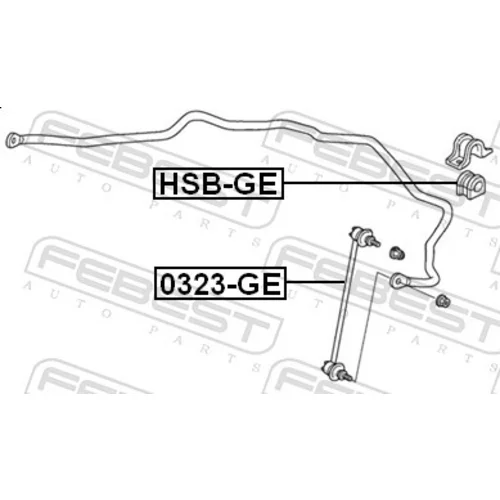 Tyč/Vzpera stabilizátora FEBEST 0323-GE - obr. 1