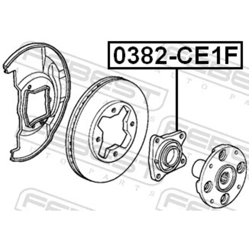 Náboj kolesa 0382-CE1F /FEBEST/ - obr. 1