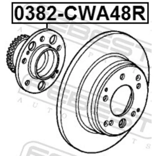 Náboj kolesa FEBEST 0382-CWA48R - obr. 1