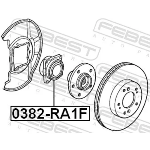 Náboj kolesa 0382-RA1F /FEBEST/ - obr. 1